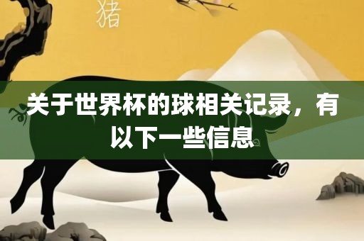 关于世界杯的球相关记录，有以下一些信息洛阳市法福文化传播有限公司