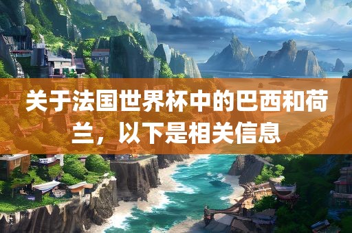关于法国世界杯中的巴西和荷兰，以下是相关信息