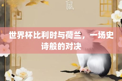 世界杯比利时与荷兰，一场史诗般的对决