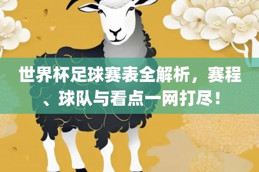 世界杯足球赛表全解析，赛程、球队与看点一网打尽！