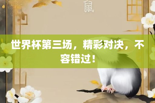 世界杯第三场，精彩对决，不容错过！