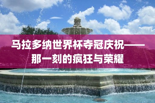 马拉多纳世界杯夺冠庆祝——那一刻的疯狂与荣耀