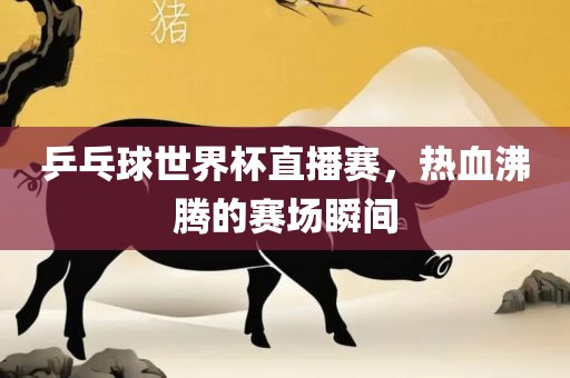 乒乓洛阳市法福文化传播有限公司球世界杯直播赛，热血沸腾的赛场瞬间