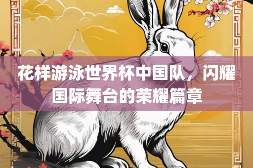 花样游泳世界杯中国队，闪耀国际舞台的荣耀篇章