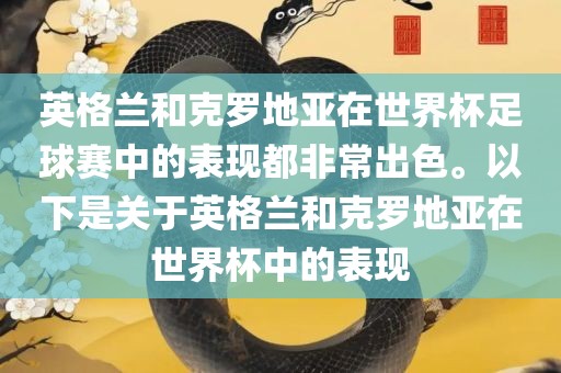 英格兰和克罗地亚在世界杯足球赛中的表现都非常出色。以下是关于英格兰和克罗地亚在世界杯中的表现