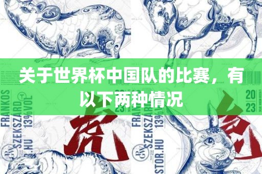 关于世界杯中国队的比赛，有以下两种情况