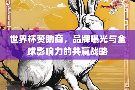 世界杯赞助商，品牌曝光与全球影响力的共赢战略