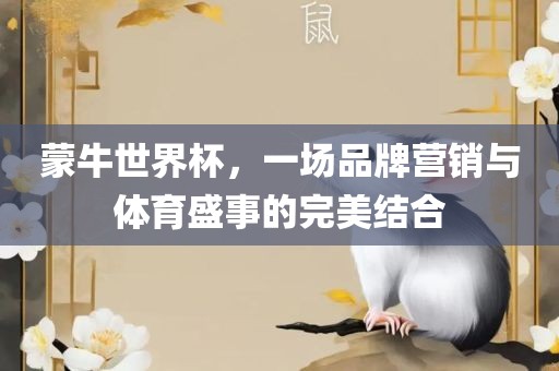 蒙牛世界杯，一场品牌营销与体育盛事的完美结合