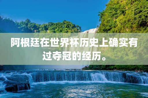 阿根廷在世界杯历史上确实有过夺冠的经历。