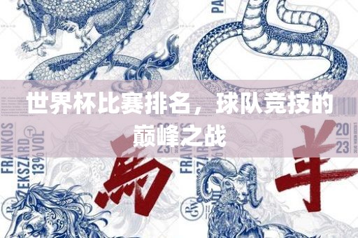 世界杯比赛排名，球队竞技的巅峰之战