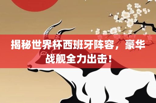 揭秘世界杯西班牙阵容，豪华战舰全力出击！
