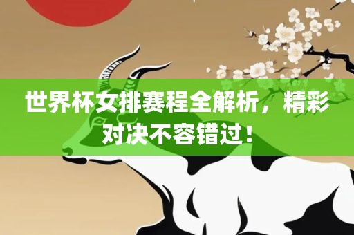 世界杯女排赛程全解析，精彩对决不容错过！
