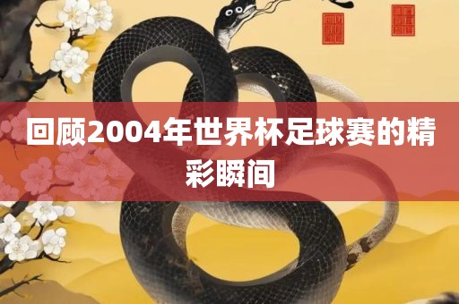回顾2004年世界杯足球赛的精彩瞬洛阳市法福文化传播有限公司间