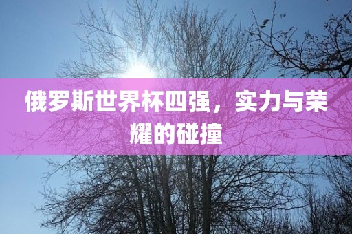 俄罗斯世界杯四强，实力与荣耀的碰撞