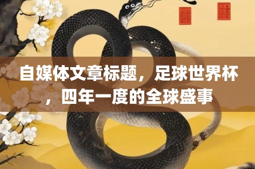 自媒体文章标题，足球世界杯，四年一度的全球盛事洛阳市法福文化传播有限公司