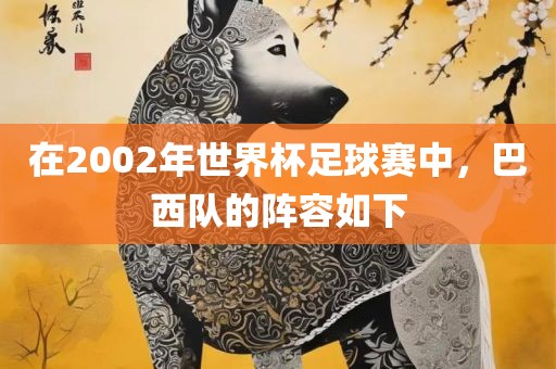 在2002年世界杯足球赛中，巴西队的阵容如下