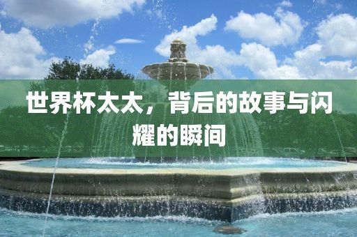 世界杯太太，背后的故事与闪耀的瞬间