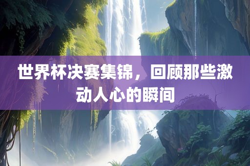 世界杯决赛集锦，回顾那些激动人心的瞬间