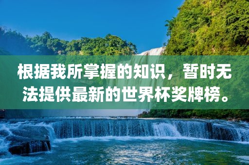 根据我所掌握的知识，暂时无法提供最新的世界杯奖牌榜。