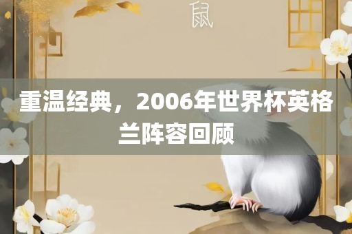 重温经典，2006年世界杯英格兰阵容回顾