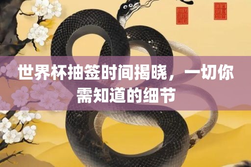 世界杯抽签时间揭晓，一切你需知道的细节洛阳市法福文化传播有限公司