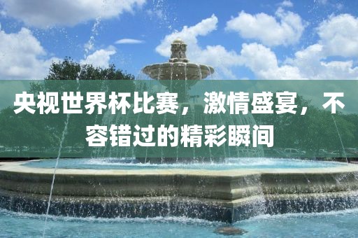 央视世界杯比赛，激情盛宴，不容错过的精彩瞬间洛阳市法福文化传播有限公司