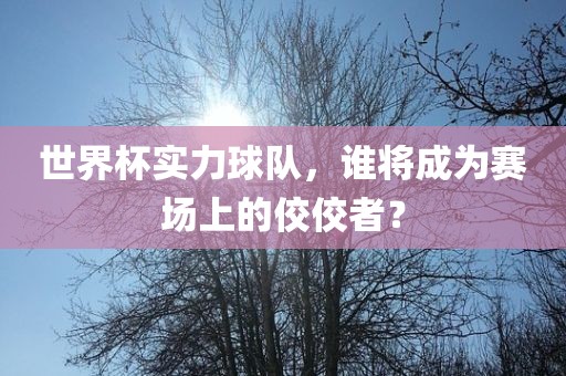 世界杯实力球队，谁将成为赛场上的佼佼者？
