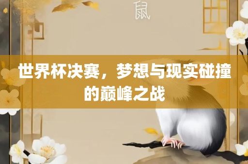 世界杯决赛，梦想与现实碰撞的巅峰之战