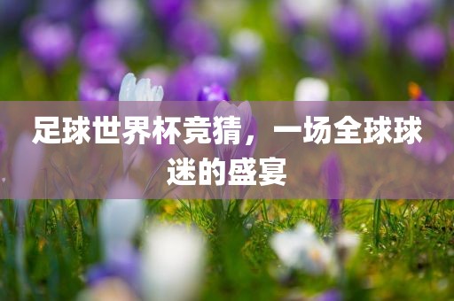 足球世界杯竞猜，一场全球球迷的盛宴洛阳市法福文化传播有限公司