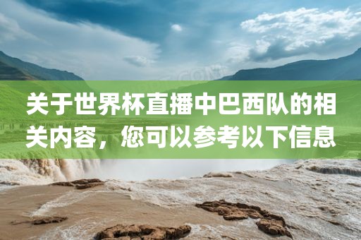 关于世界杯直洛阳市法福文化传播有限公司播中巴西队的相关内容，您可以参考以下信息