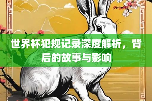 世界杯犯规记录深度解析，背后的故事与影响
